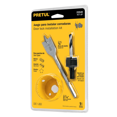 KIT DE 3 PZAS SIERRA COPA P/INSTALAR CERRADURA PRETUL