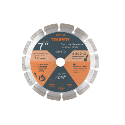 DISCO CORTAR DIAMANTADO SEGMENTADO 7 TRUPER1
