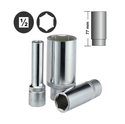 DADO LARGO HEXAGONAL 1/2 EN PULGADAS FORCE1