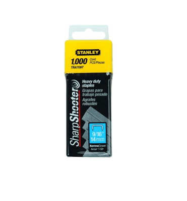 GRAPAS STANLEY T50 9/16 (14MM) CAJA 1000 UNIDADES TRA709T1