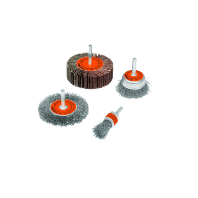 JUEGO 4 PZAS DE ESCOBILLAS ACERO P/ TALADRO TRUPER1