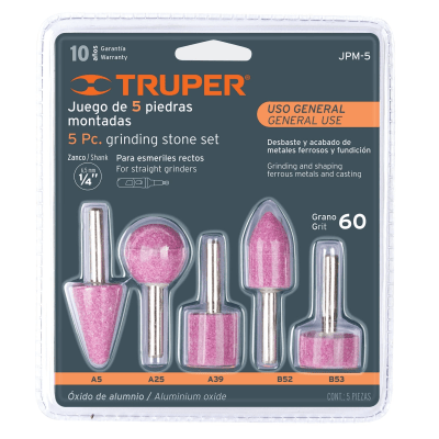 SET 5 PZAS PIEDRAS P/RECTIFICADOR MARCA TRUPER