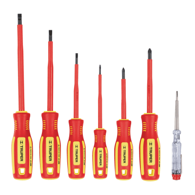 JUEGO DESTORNILLADOR AISLADO 7 PZAS TRUPER (DTJ-7D)