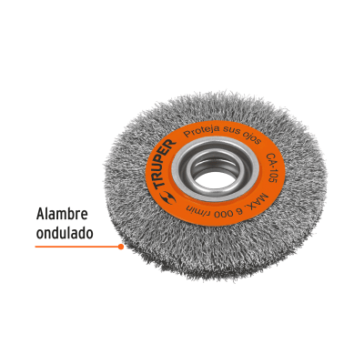 GRATA CIRCULAR 6 P/ESMERIL OND. 13/16 TRUPER