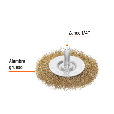 ESCOBILLA CIRCULAR P/TALADRO GRUESA 3 TRUPER