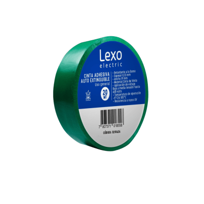 CINTA AISLADORA PVC AUTOEXTINGUIBLE 19 MM x 20 MTS LEXO