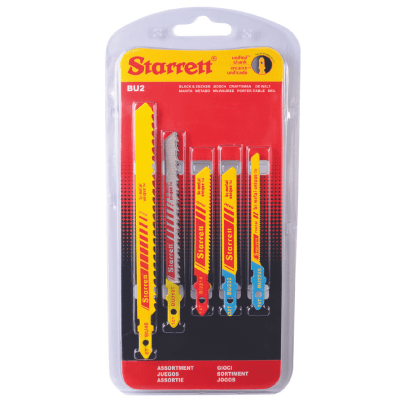  JUEGO DE SIERRAS PARA CALAR BIMETALES  DE 5 PZAS.  (2 MADERA, 1 MULTIPROPOSITO Y 2 METAL)
