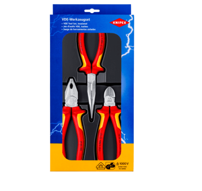 JUEGO ALICATES 3 PZAS AISLADOS 1.000 V KNIPEX 0020121