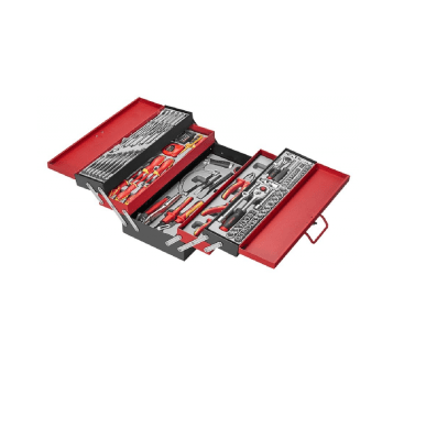 CAJA DE 4 BANDEJAS CORREDIZAS CON 101 HERRAMIENTAS FORCE1