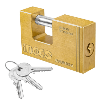 CANDADO ANTIPALANCA CON 3 LLAVES DE 80 MM INGCO