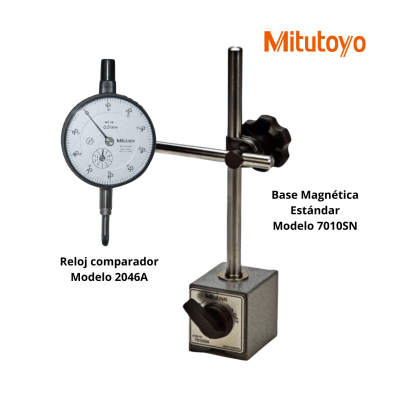 RELOJ COMPARADOR 2046A + BASE MAGNETICA ESTANDAR 7010SN MITUTOYO