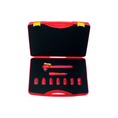 JUEGO DADOS 1/2 DE 10 - 17 MM 9 PZS AISLADO 1000V