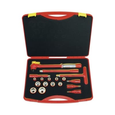 JUEGO DADOS 1/2 DE 10 - 32 MM 18 PZS AISLADO 1000V