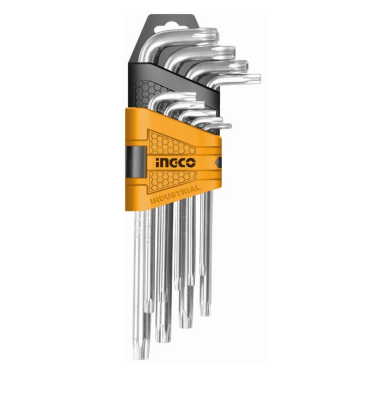 JUEGO LLAVES TORX LARGAS T10 - T50 9 PZAS INGCO1