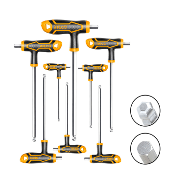 JUEGO LLAVE ALLEN BOLA C/MANGO 2 -10 MM 8 PZAS INGCO