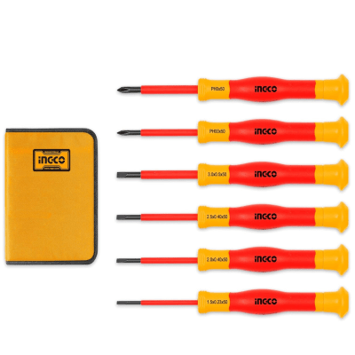 JUEGO DESTORNILLADOR PRECISIÓN AISLADO 6 PZAS INGCO