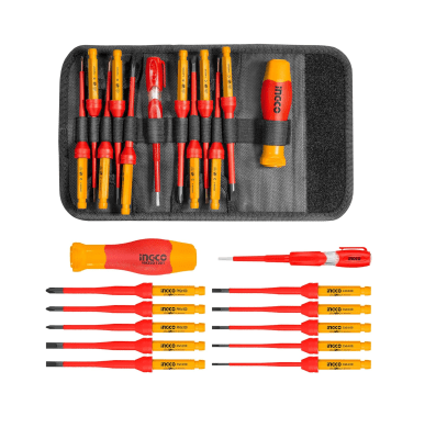 JUEGO DESTORNILLADOR INTERCAMBIABLE 12 PZAS AISLADO INGCO