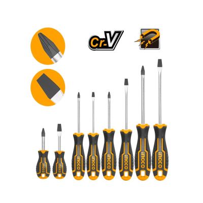 JUEGO DESTORNILLADORES 8 PZAS MARCA INGCO1