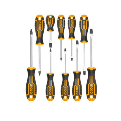 JUEGO DESTORNILLADORES 10 PZAS MARCA INGCO1