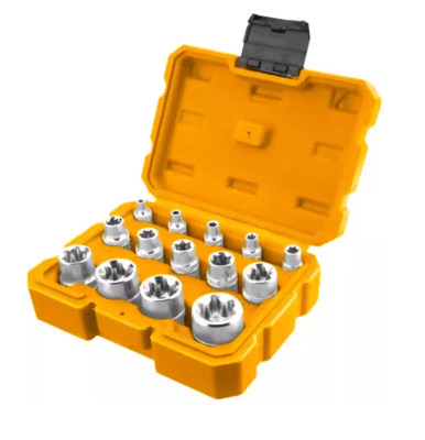 JUEGO DE DADOS TORX HEMBRA 14 PZAS INGCO