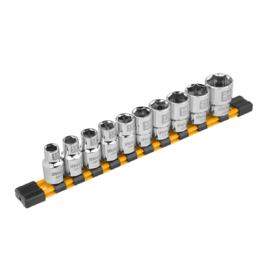 JUEGO DADOS HEXAGONAL 1/4 DE 10 PIEZAS INGCO1