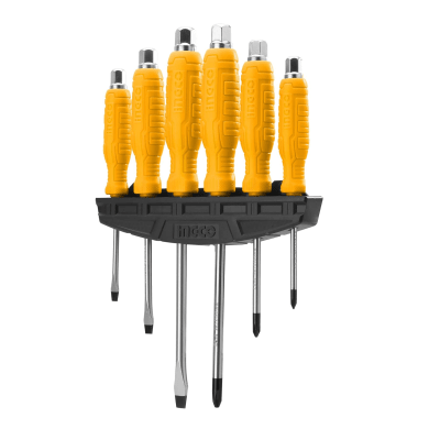 JUEGO DESTORNILLADORES GOLPE 6 PZAS  MARCA INGCO