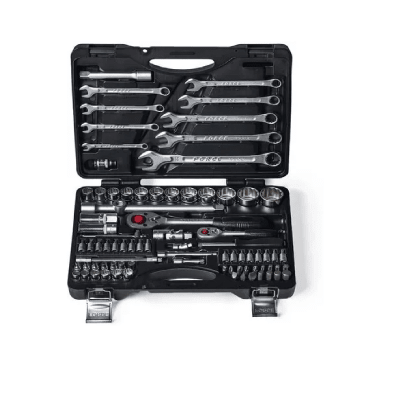 JUEGO DADOS POLIGONAL Y LLAVES 82 PZAS MARCA FORCE