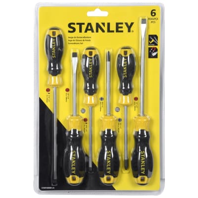 JUEGO DE DESTORNILLADORES PROFESIONAL DE 6 PZAS MARCA STANLEY
