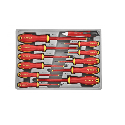 JUEGO DESTORNILLADOR AISLADOS 1000V 12 PZAS MARCA FORCE1