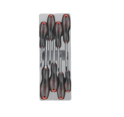 JUEGO DESTORNILLADORES TORX  CON PERFORACIÓN 8 PZAS. MARCA FORCE1