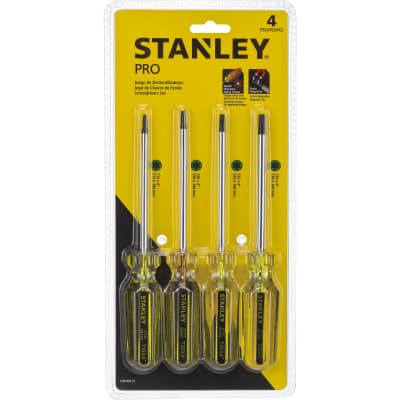JUEGO DESTORNILLADORES TORX PRO 4 PZAS MARCA STANLEY
