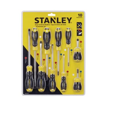  JUEGO DE DESTORNILLADORES PROFESIONAL DE 10 PZAS MARCA STANLEY