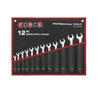 JUEGO LLAVES PUNTA CORONA DE 8 - 23 MM. 12 PZAS MARCA FORCE