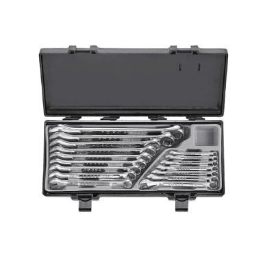 JUEGO LLAVES PUNTA CORONA DE 6 - 24 MM. 16 PZAS MARCA FORCE1