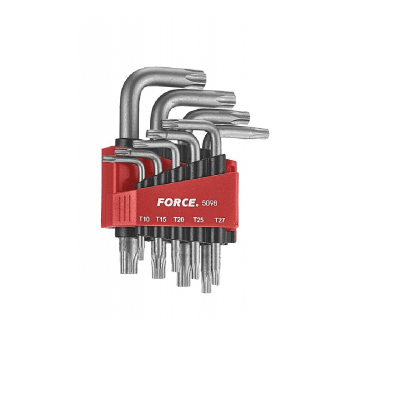 JUEGO LLAVES TORX T10-T50 9 PZAS MARCA FORCE