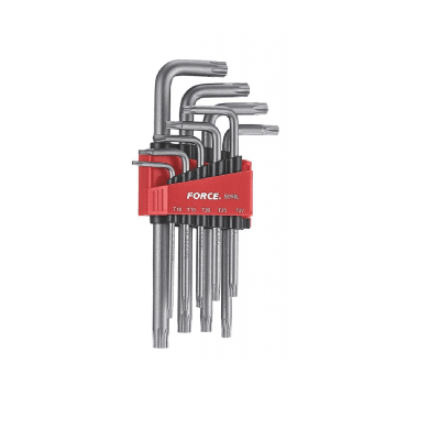 JUEGO LLAVES TORX LARGAS T10-T50 9P MARCA FORCE