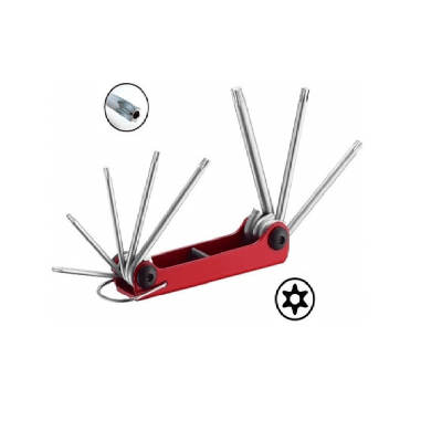 JUEGO LLAVES TORX PERFORADAS T09-T40 DE 8 PZAS MARCA FORCE1
