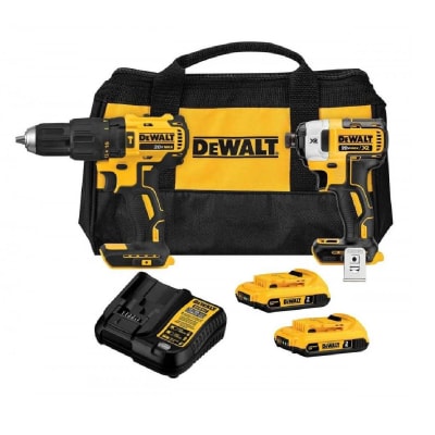 KIT TALADRO/ATORNILLADOR IMPACTO INALAMBRICO MARCA DEWALT