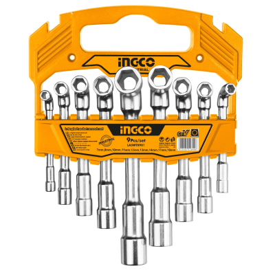 JUEGO LLAVES PIPAS 7 - 19 MM DE 9 PZAS INGCO