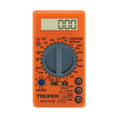 MULTIMETRO DIGITAL USO DOMESTICO MARCA TRUPER