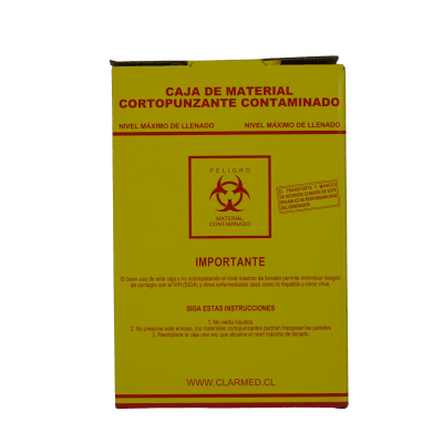 CAJA CARTÓN CORTOPUNZANTE DESECHABLE 3 LITROS AMARILLA - UNIDAD