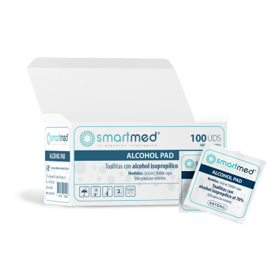 ALCOHOL PAD 3X3 CM CAJA 100 UNIDADES