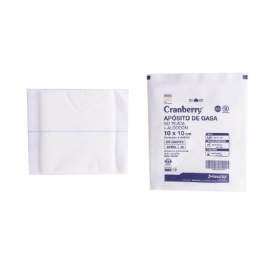 APOSITO GASA NO TEJIDA + ALGODON ESTERIL BOLSA 10 UNIDADES