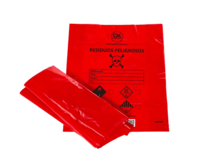 BOLSA ROJA PARA RESIDUOS PELIGROSOS (REAS) 60X90CM - 25 UNIDADES1