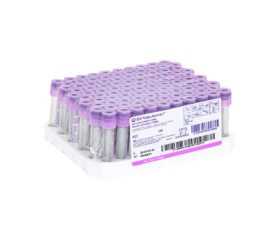 TUBO DE EXTRACCIÓN DE SANGRE 4ML BD VACUTAINER HEMOGARD LILA EDTA - CAJA 100 UNIDADES