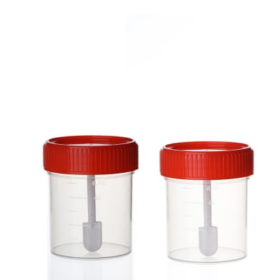 FRASCO PARA MUESTRA DE HECES