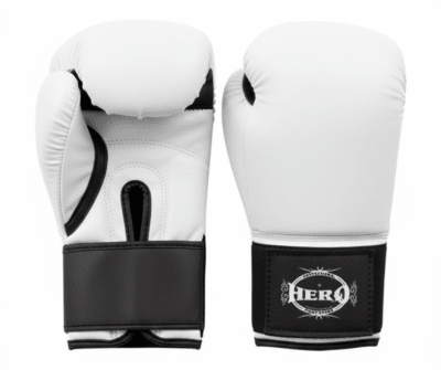 GUANTE SEMI ABIERTO KARATE - COLOR BLANCO - MARCA HERO1