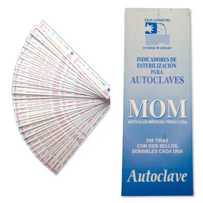 INDICADOR DE ESTERILIZACIÓN PARA AUTOCLAVES - 250 UNIDADES1