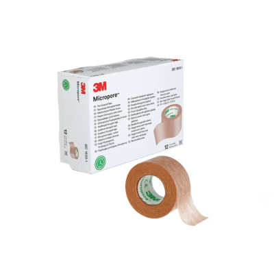 TELA MICROPORE BEIGE 2.5 CM X 9.1 METROS1