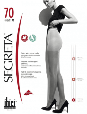 PANTY SEGRETA 70 COMPRESION GRADUADA 11/14 mmHg